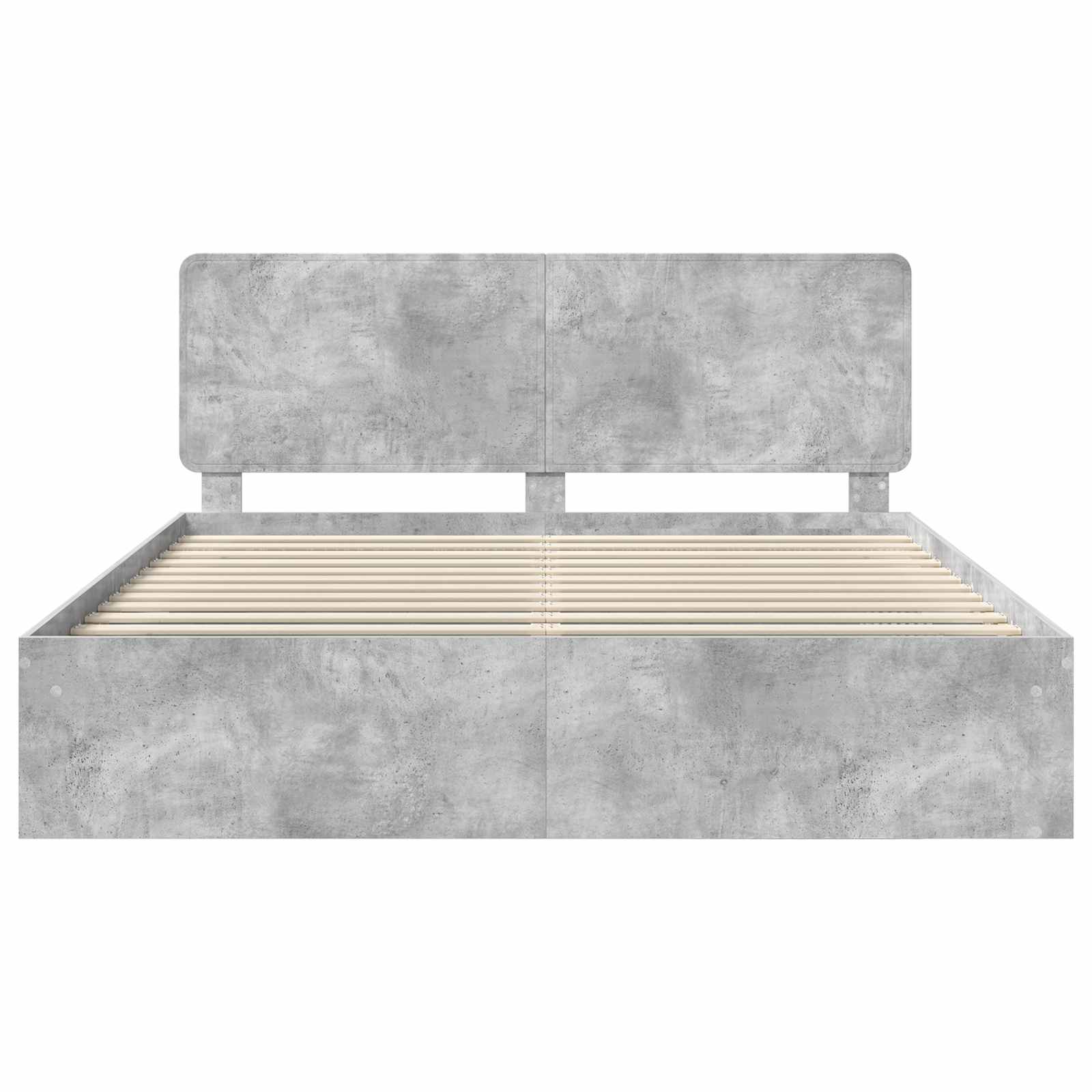 Bedframe met hoofdeinde Beton 180 x 200 cm Massief grenenhout image 7
