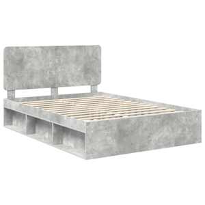 Rám postele s čelo Beton 160 x 200 cm Masivní borové dřevo - obrázek 4
