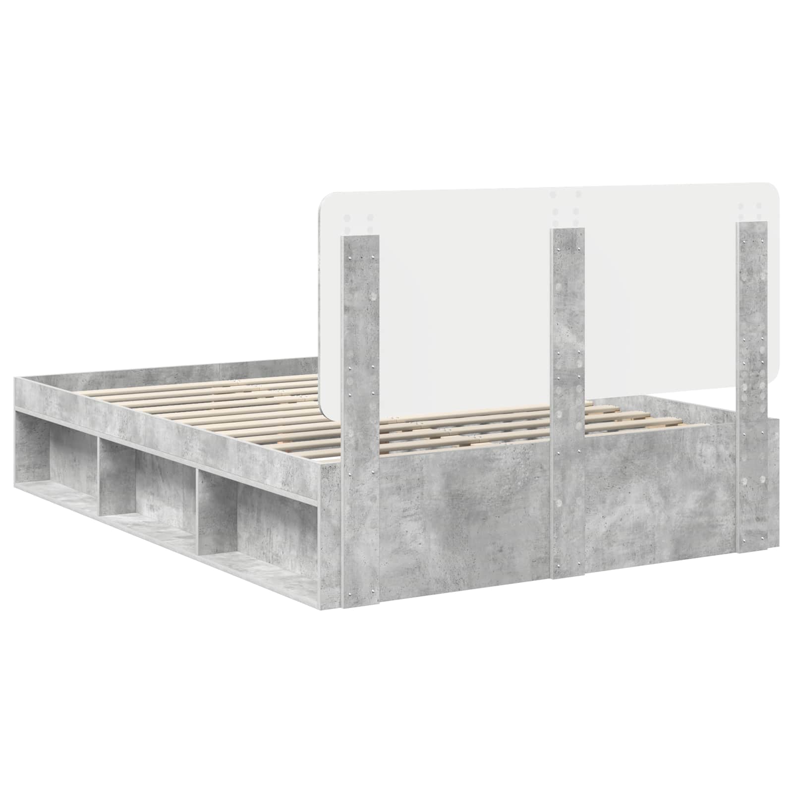 Voodi raam peaga Betoon 160 x 200 cm Tahke mänd 147 Kõik vajalik sinu aeda ja koju! Voodi raam peaga Betoon 160 x 200 cm Tahke mänd - Image 9