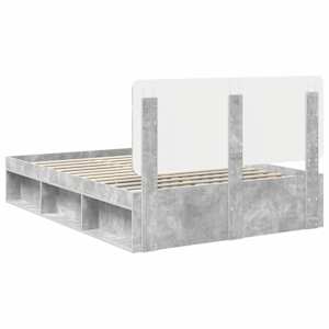 Rám postele s čelo Beton 140 x 190 cm Masivní borové dřevo - obrázek 9