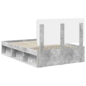 Rám postele Betonově šedá 135 x 190 cm Masivní borové dřevo - obrázek 9