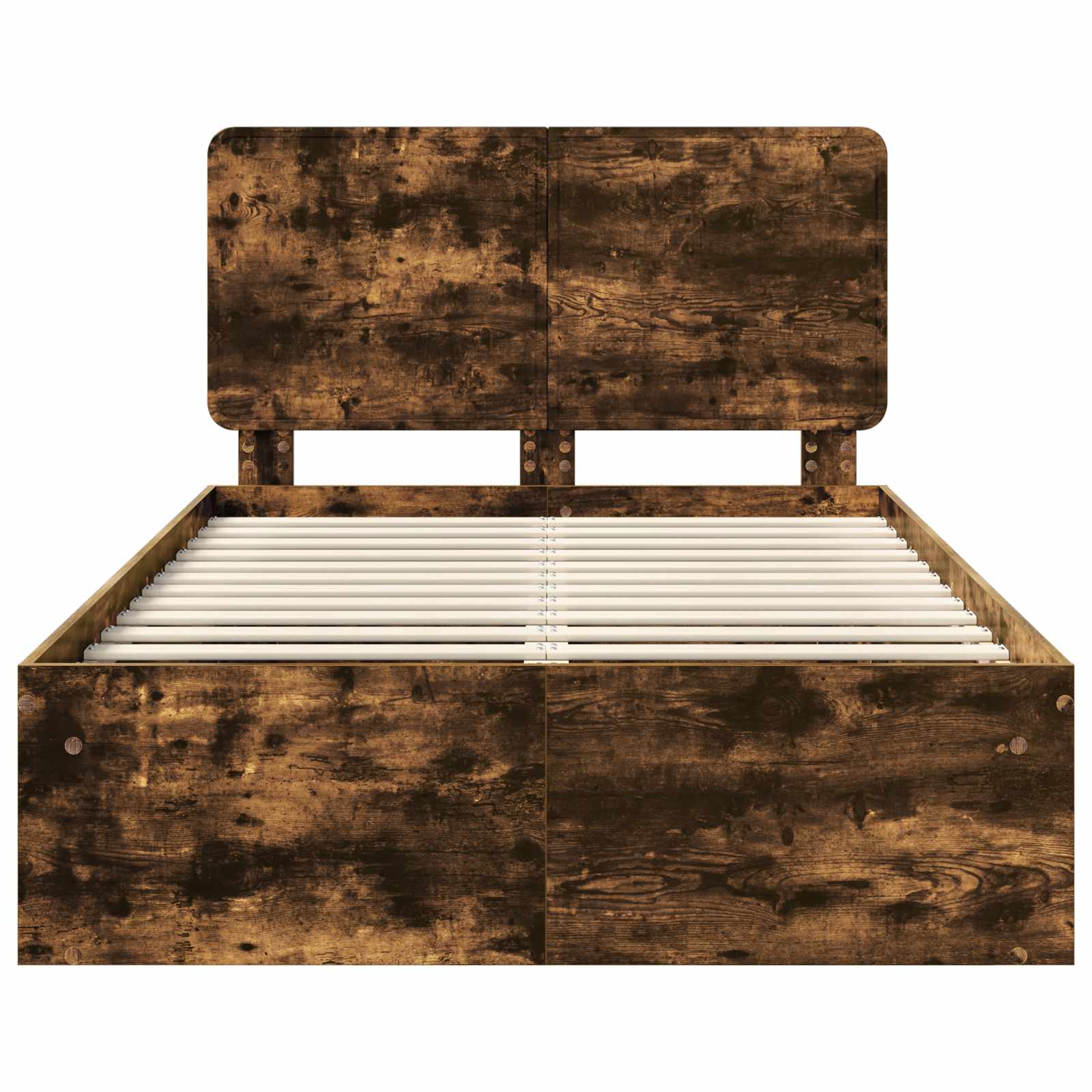 Sengestamme med hodegjerde Røkt eik 120 x 200 cm Massiv furu - Bilde 7