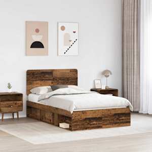 Rám postele Staré dřevo 120 x 190 cm Masivní borové dřevo - obrázek 3