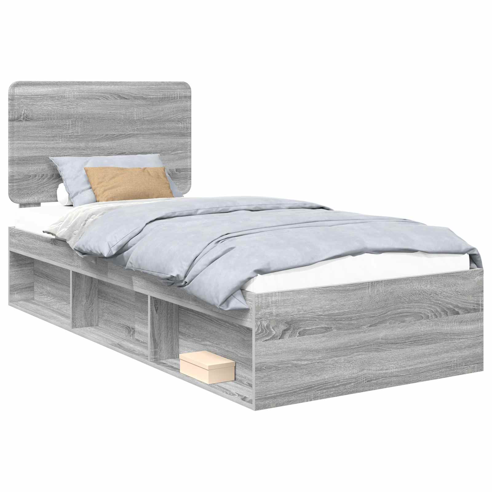 Bedframe Grijs Sonoma 90 x 200 cm Massief grenenhout image 2