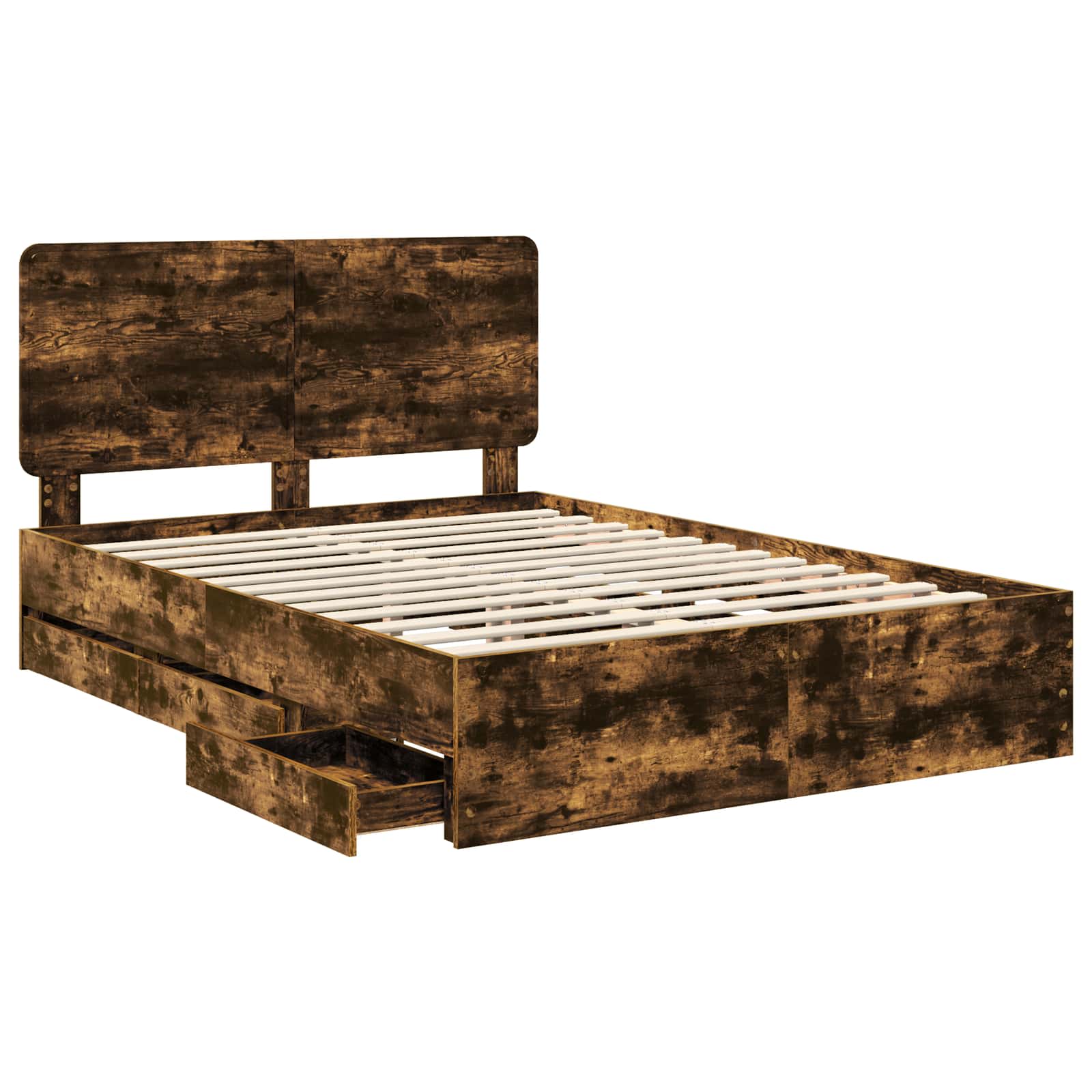 Voodi raam sahtliga Suitsetatud tamm 140 x 200 cm Inseneripuit 97 Kõik vajalik sinu aeda ja koju! Voodi raam sahtliga Suitsetatud tamm 140 x 200 cm Inseneripuit - Image 5