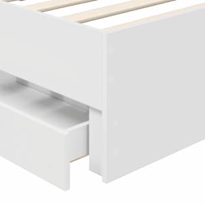 Rám postele se zásuvkou Bílá 90 x 190 cm Inženýrské dřevo - obrázek 11