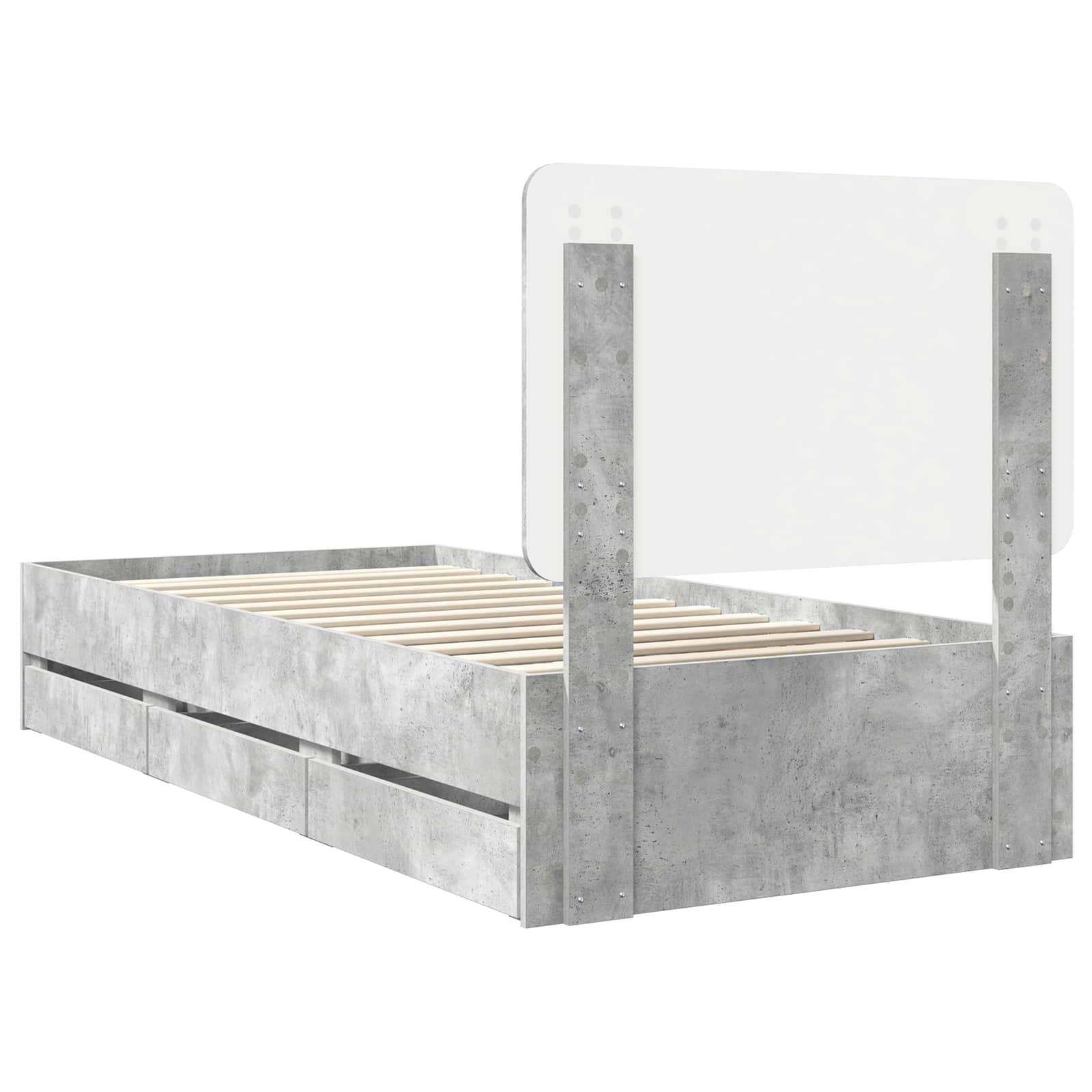 Voodi raam sahtliga peaga Betoonhall 90 x 200 cm Inseneripuit 79 Kõik vajalik sinu aeda ja koju! Voodi raam sahtliga peaga Betoonhall 90 x 200 cm Inseneripuit - Image 10