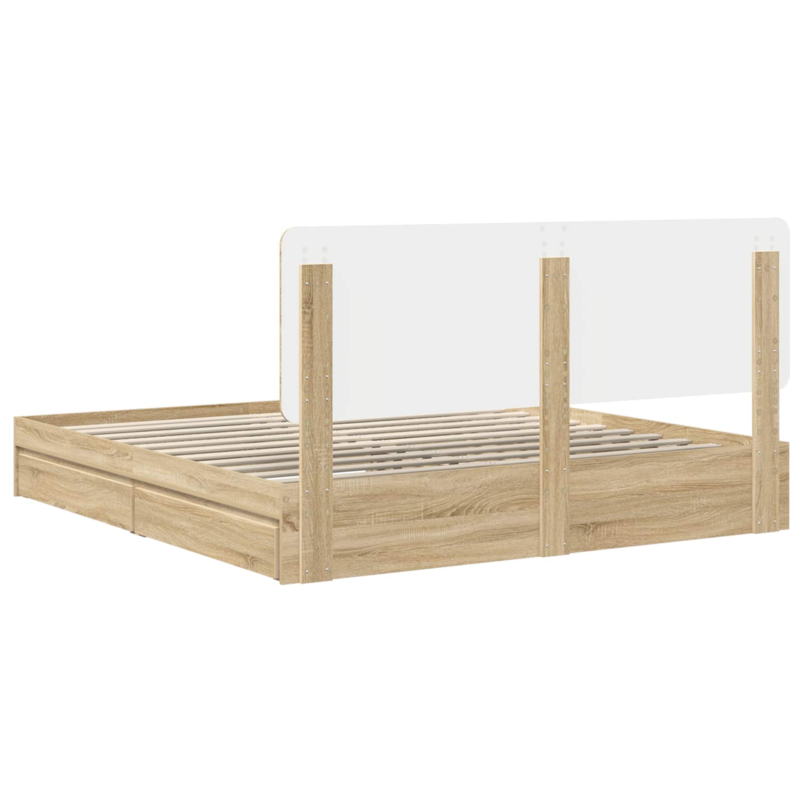 Opslag bed met lade Sonoma Eiken 180 x 200 cm Bewerkt hout | luizaXL | Dé meubelwinkel voor elk interieur Opslag bed met lade Sonoma Eiken 180 x 200 cm Bewerkt hout - Afbeelding 10