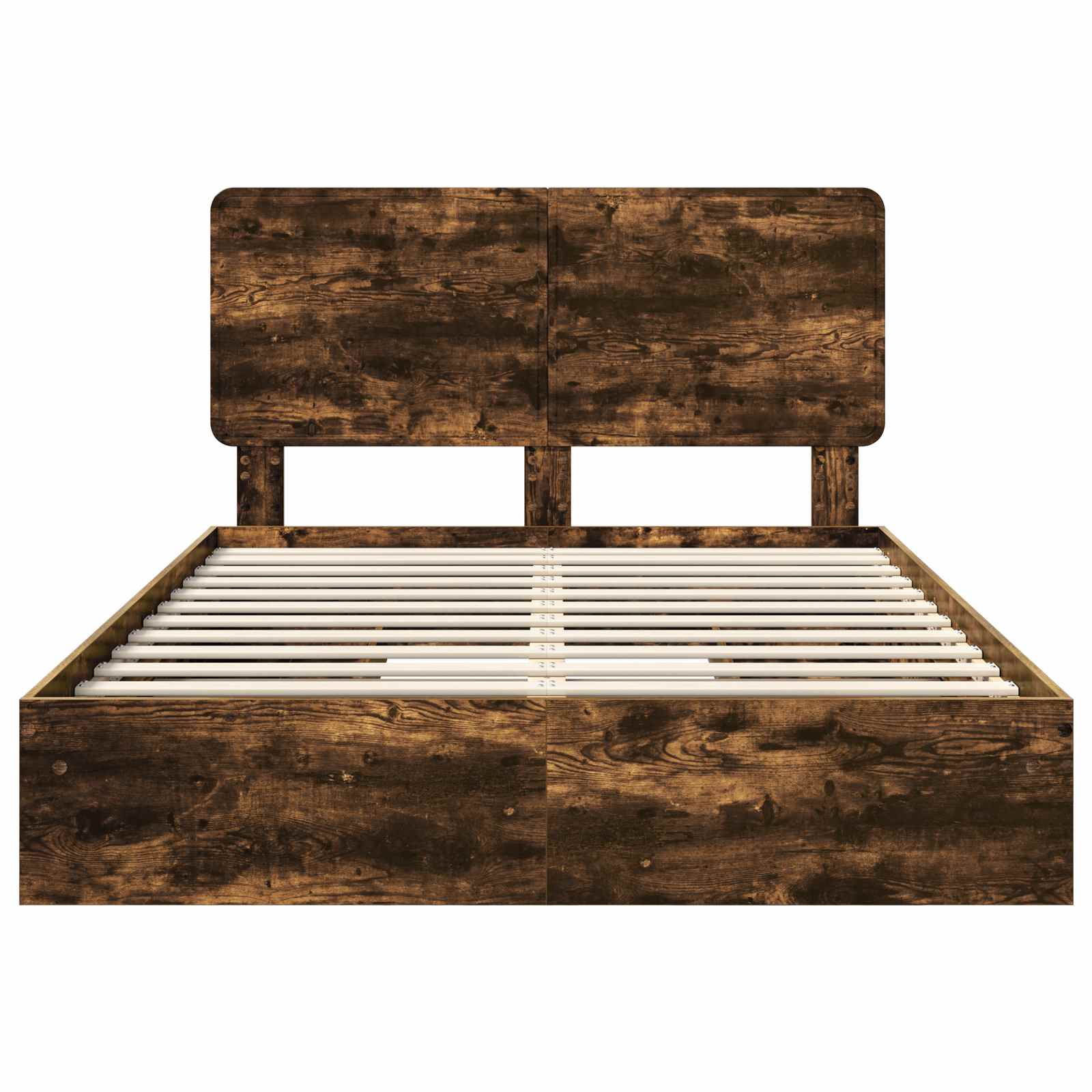 Opslag bed met lade Gerookt eiken 160 x 200 cm Bewerkt hout | luizaXL | Dé meubelwinkel voor elk interieur Opslag bed met lade Gerookt eiken 160 x 200 cm Bewerkt hout - Afbeelding 8