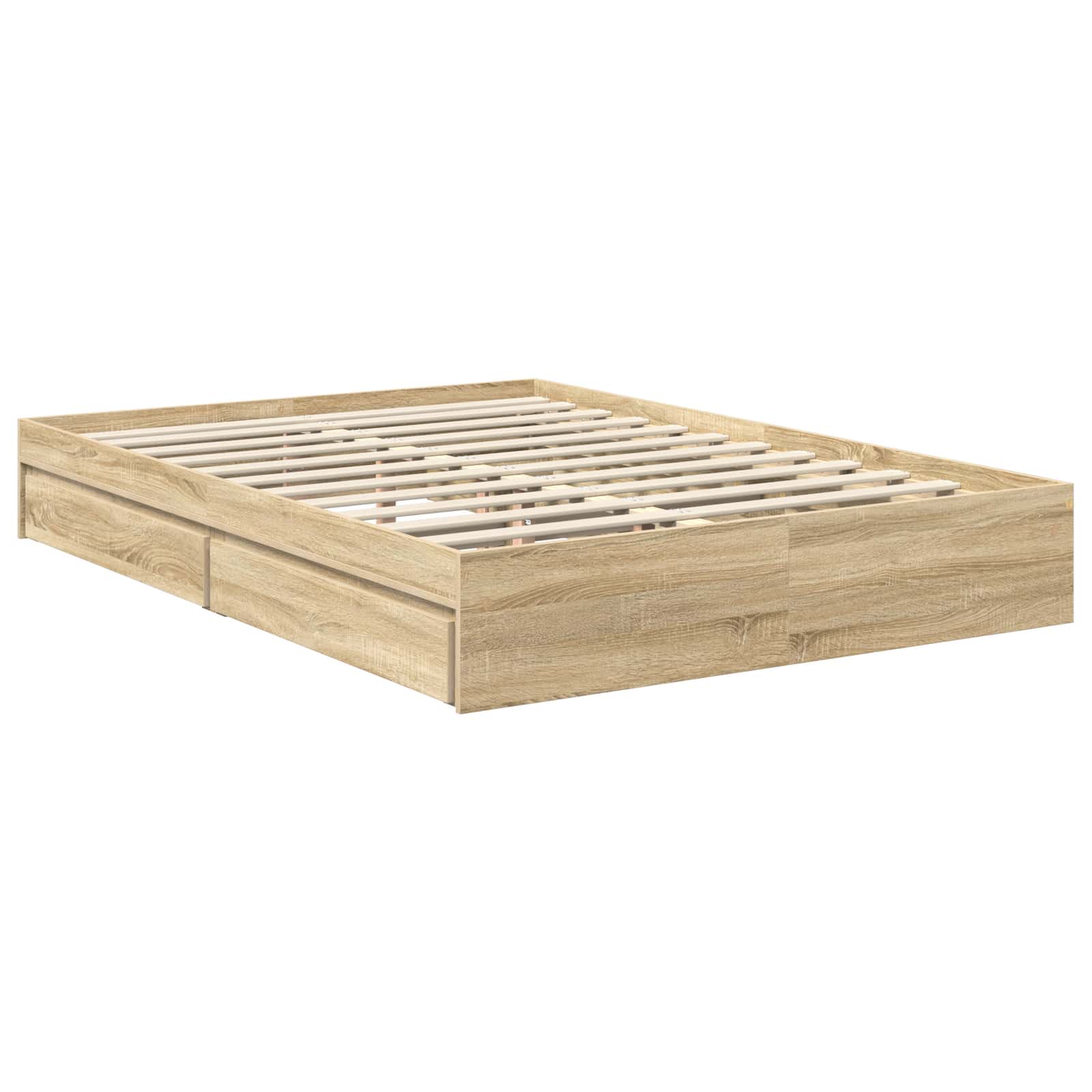 Opslag bed met lade Sonoma Eiken 135 x 190 cm Bewerkt hout | luizaXL | Dé meubelwinkel voor elk interieur Opslag bed met lade Sonoma Eiken 135 x 190 cm Bewerkt hout - Afbeelding 6