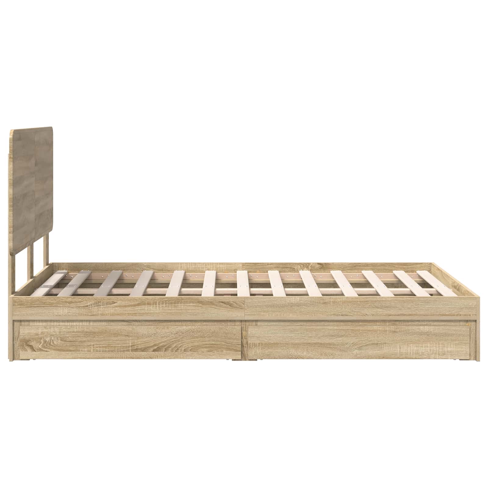 Opslag bed met lade Sonoma Eiken 135 x 190 cm Bewerkt hout | luizaXL | Dé meubelwinkel voor elk interieur Opslag bed met lade Sonoma Eiken 135 x 190 cm Bewerkt hout - Afbeelding 9