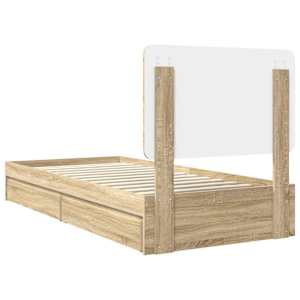 Postel s úložným prostorem s čelo Sonoma dub 90 x 200 cm - obrázek 10