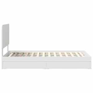 Postel s úložným prostorem Bílá 90 x 190 cm kompozitní dřevo - obrázek 9