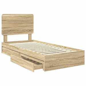 Postel s úložným prostorem s čelo Sonoma dub 90 x 190 cm - obrázek 5