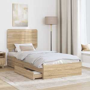 Postel s úložným prostorem s čelo Sonoma dub 75 x 190 cm - obrázek 3