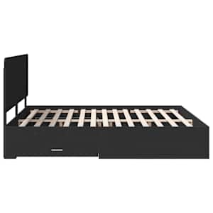 Rám postele s čelo Černá 200 x 200 cm kompozitní dřevo - obrázek 9