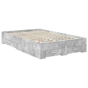Rám postele s čelo Betonově šedá 120 x 200 cm kompozitní dřevo - obrázek 6