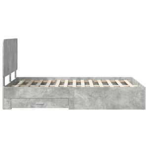 Rám postele s čelo Betonově šedá 120 x 200 cm kompozitní dřevo - obrázek 9