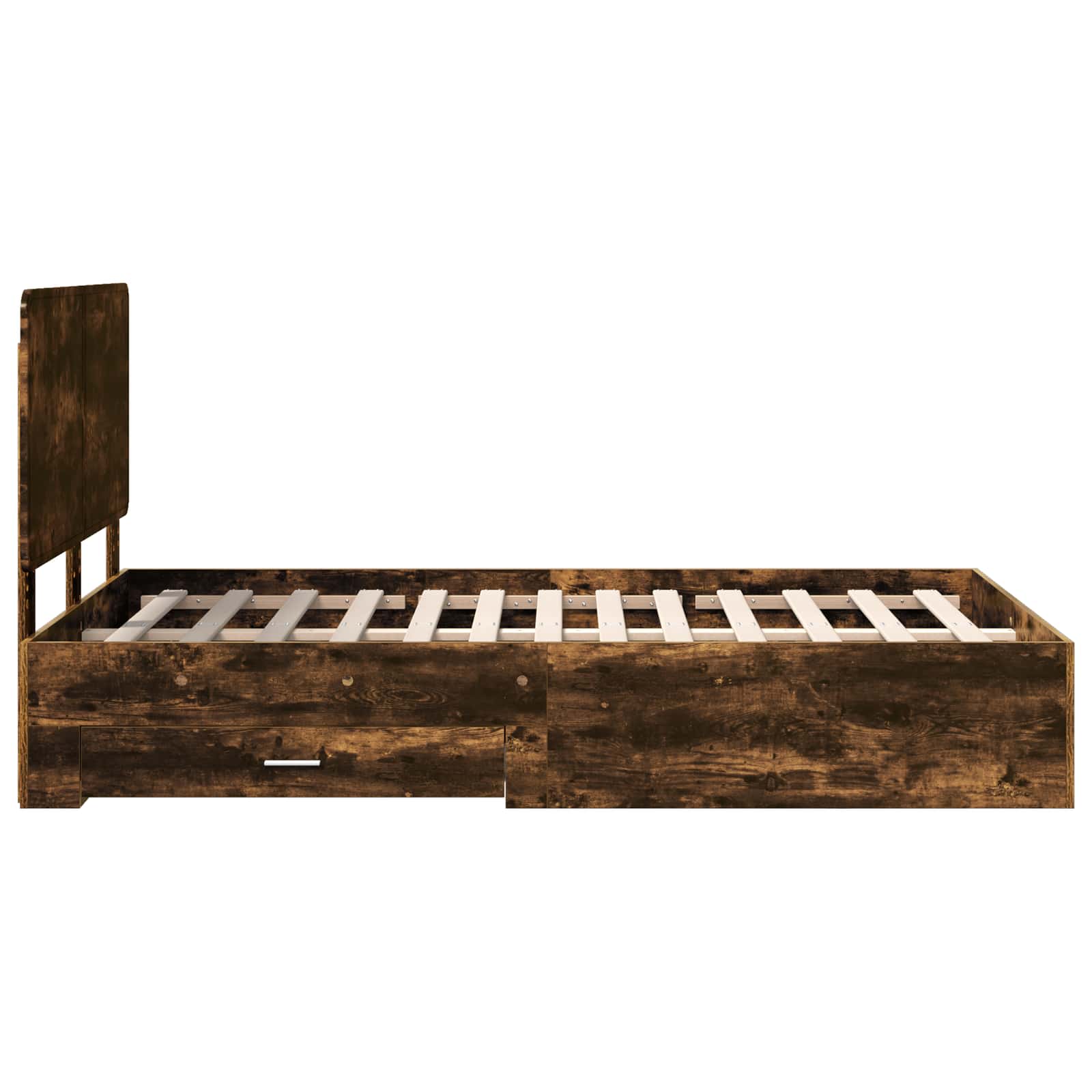 Voodi raam peaga Suitsetatud tamm 120 x 200 cm Tehispuit 208 Kõik vajalik sinu aeda ja koju! Voodi raam peaga Suitsetatud tamm 120 x 200 cm Tehispuit - Image 9