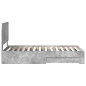 Rám postele s čelo Betonově šedá 100 x 200 cm kompozitní dřevo - obrázek 8