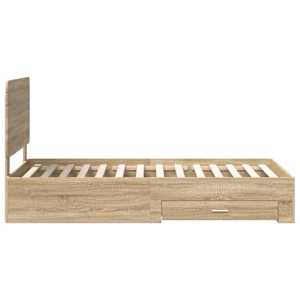 Rám postele s čelo Sonoma dub 90 x 190 cm kompozitní dřevo - obrázek 8