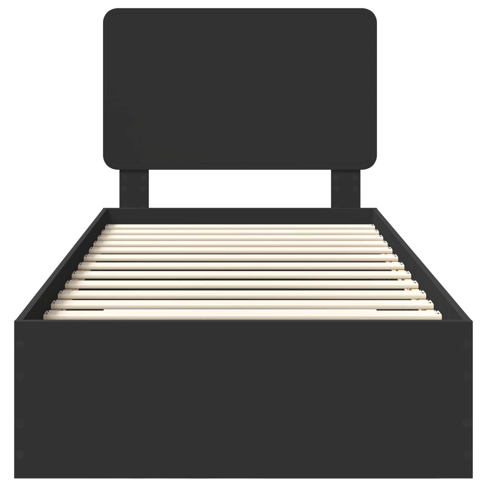 Voodi raam peaga sahtliga Must 75 x 190 cm Tehispuit 7 Kõik vajalik sinu aeda ja koju! Voodi raam peaga sahtliga Must 75 x 190 cm Tehispuit - Image 7