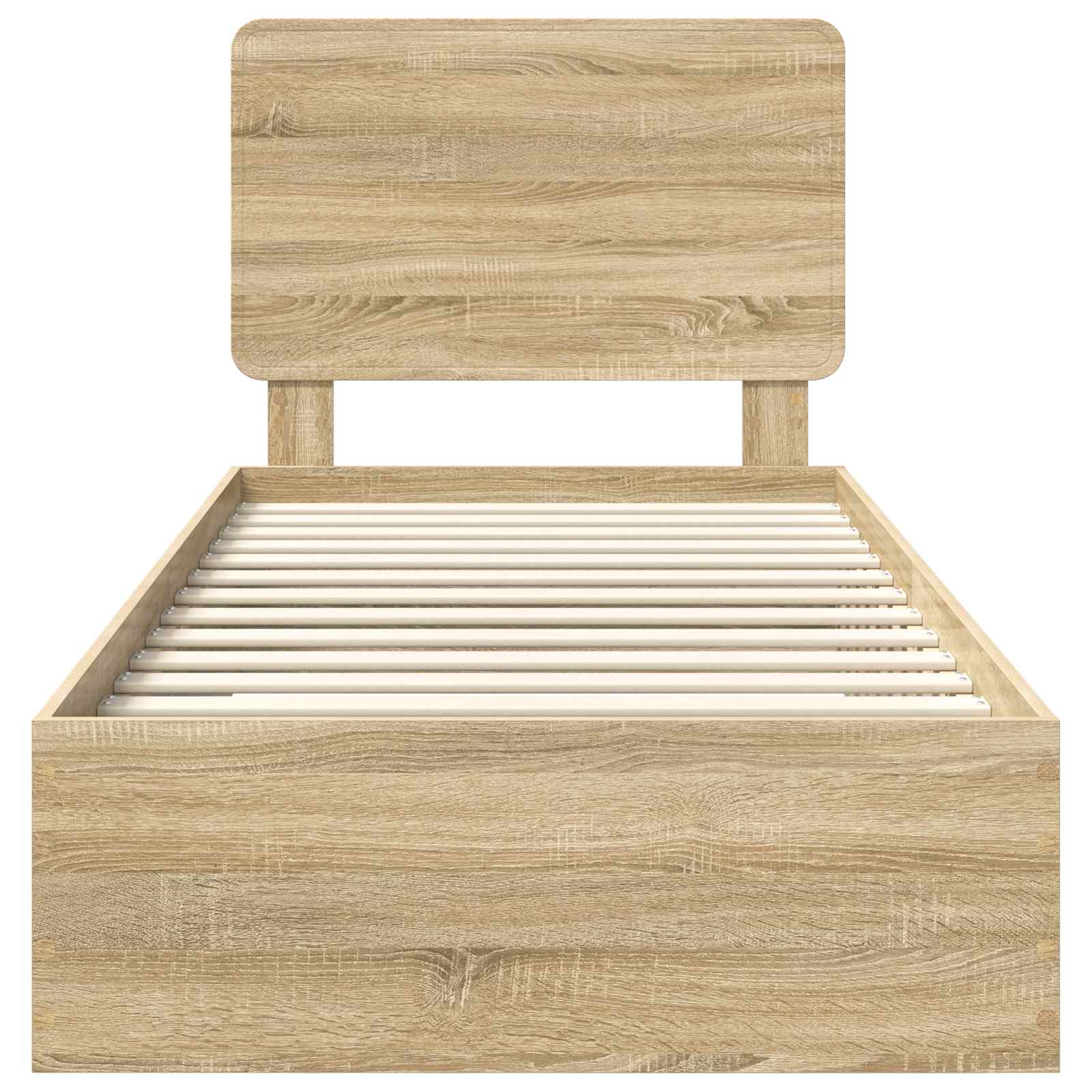 Voodi raam peaga sahtliga Sonoma tamm 75 x 190 cm Tehispuit 7 Kõik vajalik sinu aeda ja koju! Voodi raam peaga sahtliga Sonoma tamm 75 x 190 cm Tehispuit - Image 7