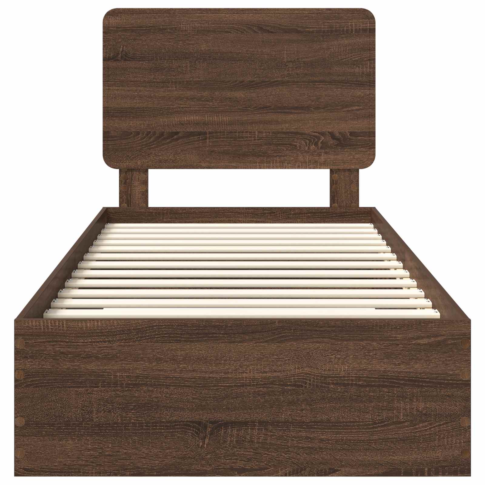 Voodi raam peaga sahtliga Pruun tamme 75 x 190 cm Tehispuit 7 Kõik vajalik sinu aeda ja koju! Voodi raam peaga sahtliga Pruun tamme 75 x 190 cm Tehispuit - Image 7