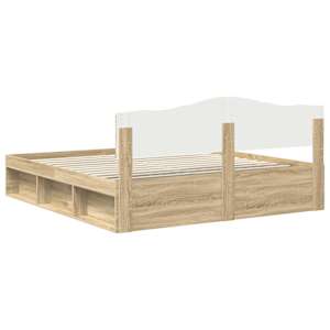 Rám postele s čelo Sonoma 200 x 200 cm Masivní borové dřevo - obrázek 9