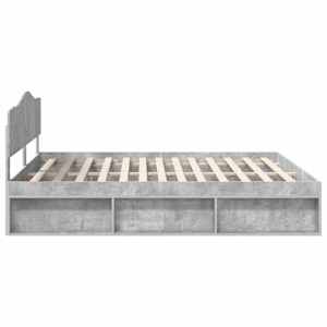 Rám postele s čelo Beton 200 x 200 cm Masivní borové dřevo - obrázek 8
