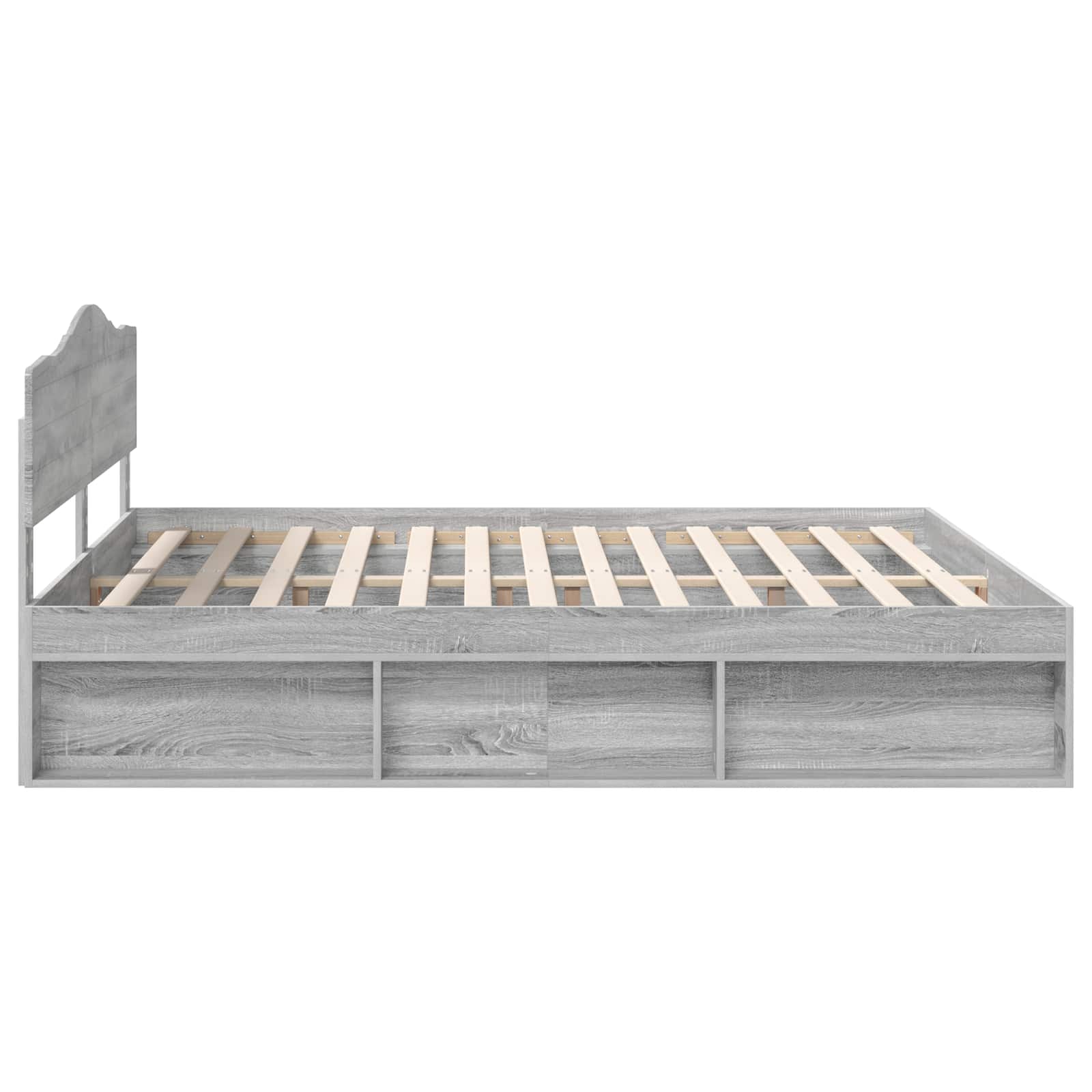 Bedframe Grijs Sonoma 200 x 200 cm Massief grenenhout image 8
