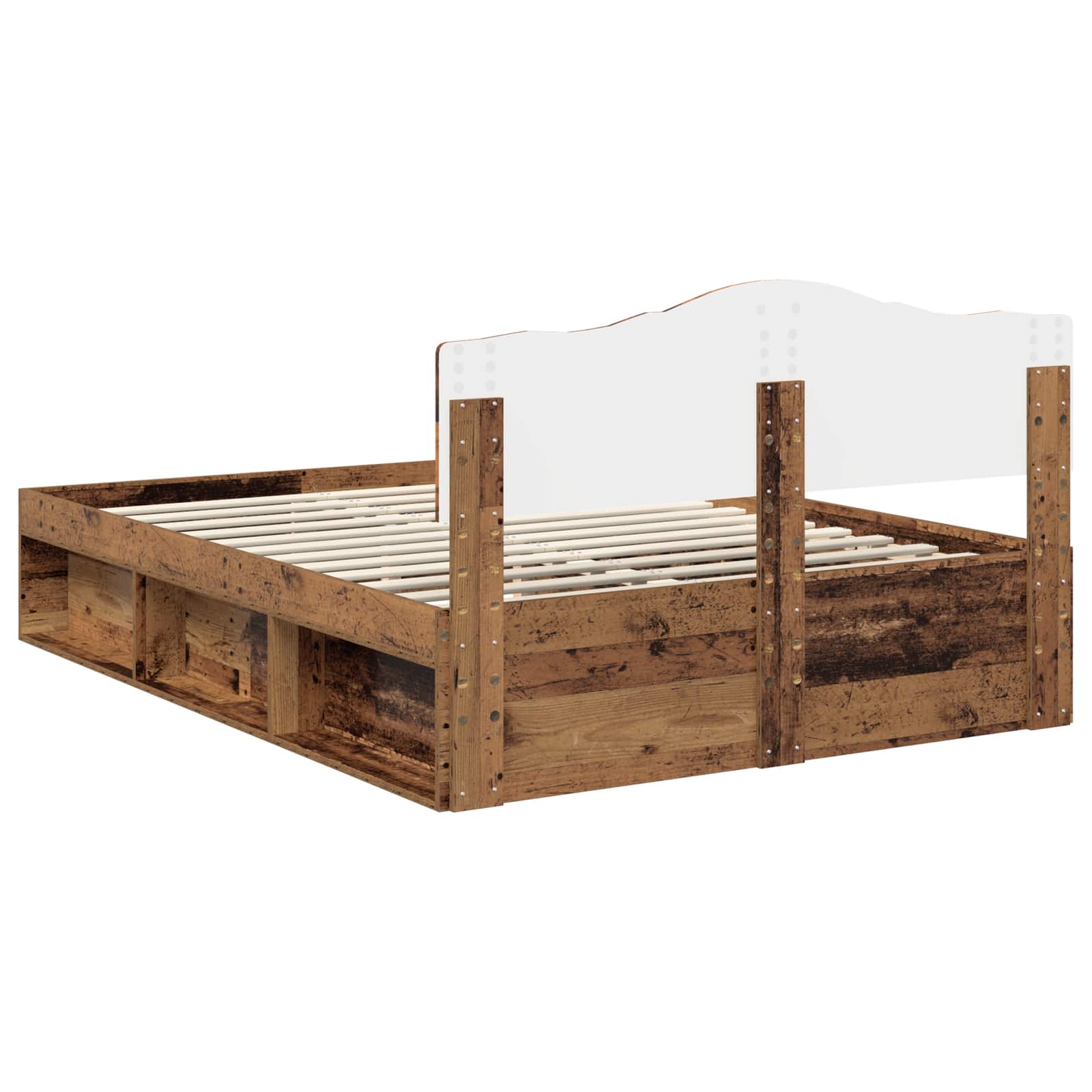 Bedframe met hoofdeinde Oudhout 140 x 200 cm Massief grenenhout image 9