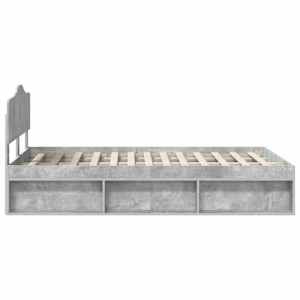 Rám postele Betonově šedá 135 x 190 cm Masivní borové dřevo - obrázek 8