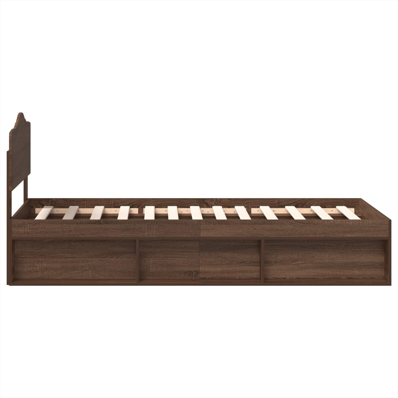 Voodi raam peaga Pruun tamme 75 x 190 cm Tahke mänd 8 Kõik vajalik sinu aeda ja koju! Voodi raam peaga Pruun tamme 75 x 190 cm Tahke mänd - Image 8