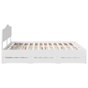 Rám postele se zásuvkou Bílá 180 x 200 cm Inženýrské dřevo - obrázek 9