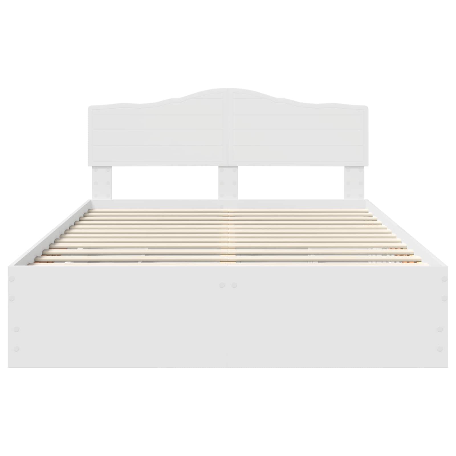 Voodi raam sahtliga peaga Valge 140 x 200 cm Inseneripuit 54 Kõik vajalik sinu aeda ja koju! Voodi raam sahtliga peaga Valge 140 x 200 cm Inseneripuit - Image 8