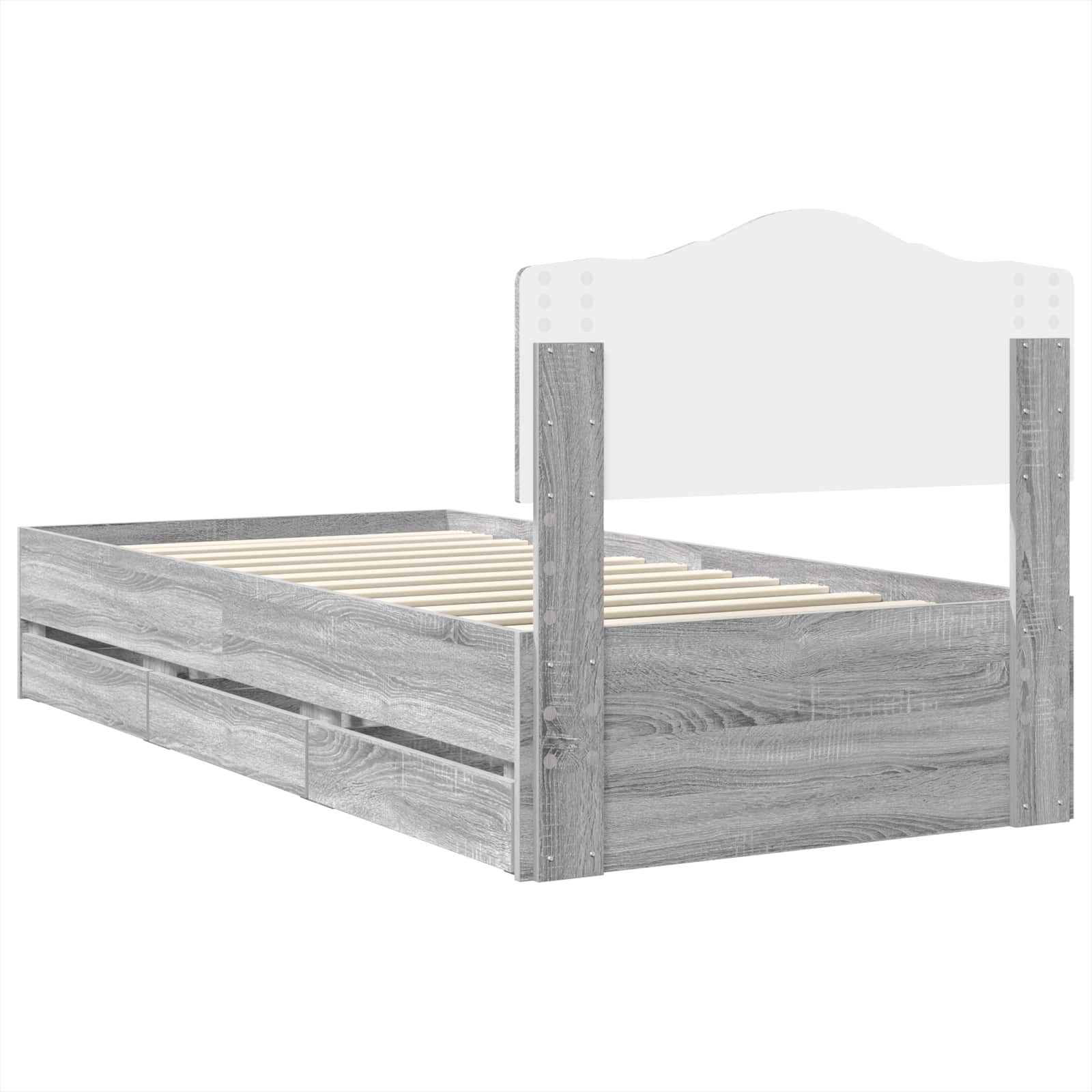 Voodi raam sahtliga peaga Hall Sonoma 100 x 200 cm Inseneripuit 33 Kõik vajalik sinu aeda ja koju! Voodi raam sahtliga peaga Hall Sonoma 100 x 200 cm Inseneripuit - Image 10