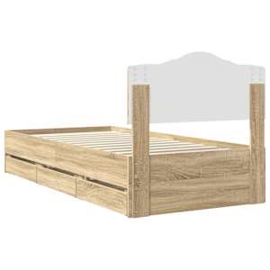 Rám postele se zásuvkou Sonoma dub 90 x 200 cm Inženýrské dřevo - obrázek 10