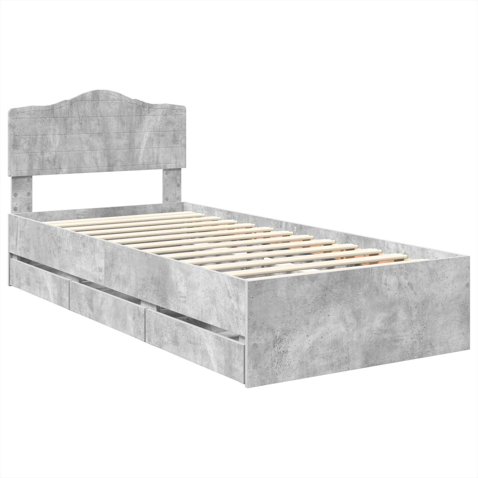 Voodi raam sahtliga peaga Betoonhall 75 x 190 cm Inseneripuit 27 Kõik vajalik sinu aeda ja koju! Voodi raam sahtliga peaga Betoonhall 75 x 190 cm Inseneripuit - Image 4