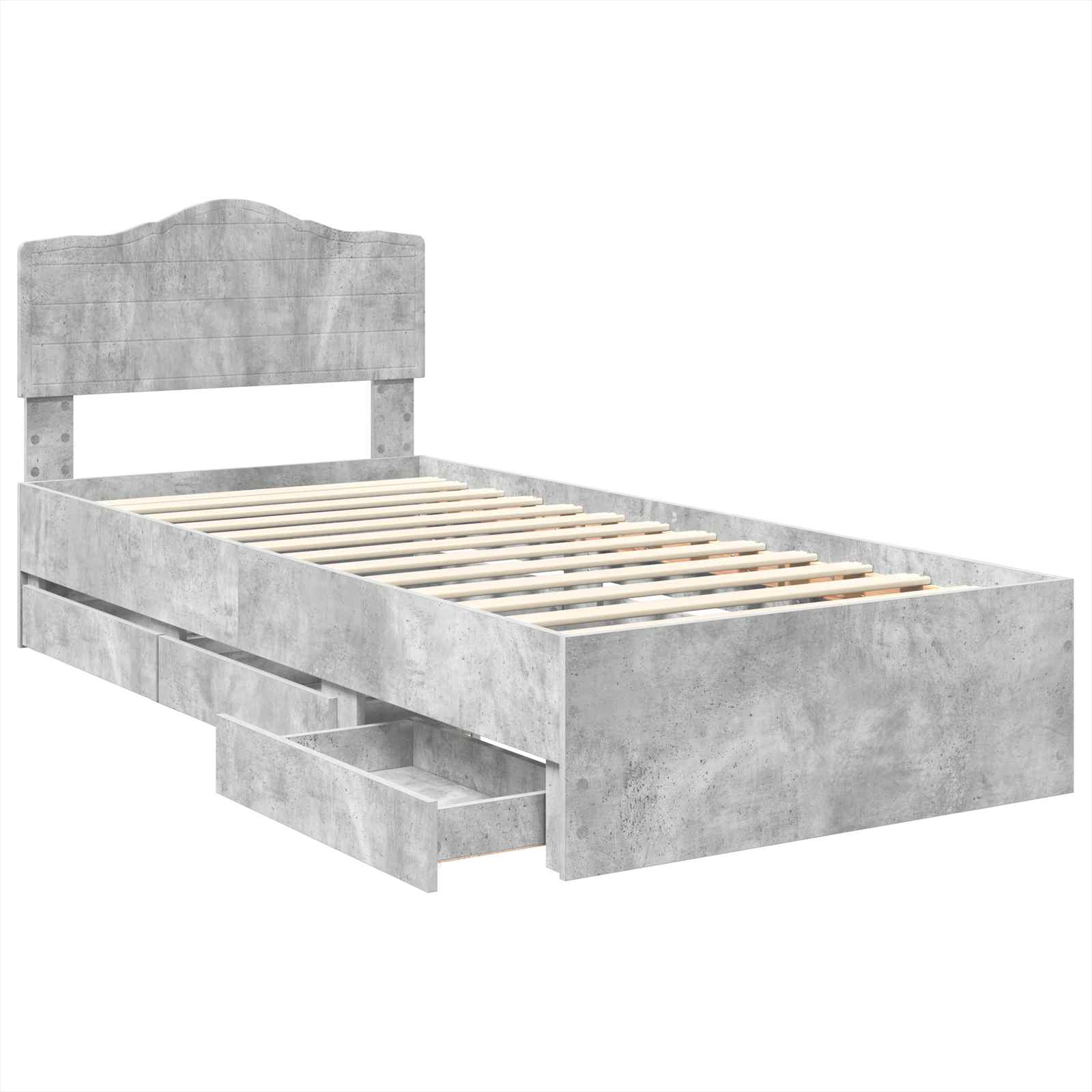 Voodi raam sahtliga peaga Betoonhall 75 x 190 cm Inseneripuit 28 Kõik vajalik sinu aeda ja koju! Voodi raam sahtliga peaga Betoonhall 75 x 190 cm Inseneripuit - Image 5