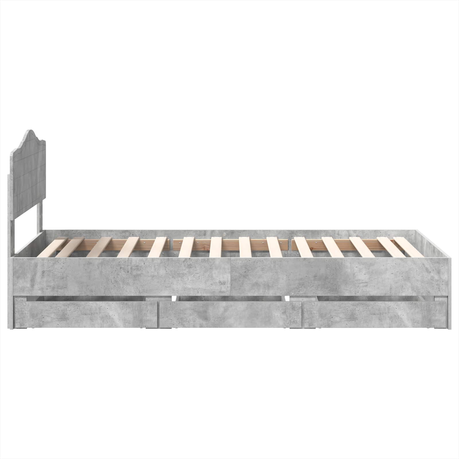 Voodi raam sahtliga peaga Betoonhall 75 x 190 cm Inseneripuit 32 Kõik vajalik sinu aeda ja koju! Voodi raam sahtliga peaga Betoonhall 75 x 190 cm Inseneripuit - Image 9