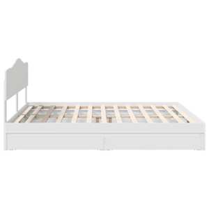 Postel s úložným prostorem Bílá 180 x 200 cm kompozitní dřevo - obrázek 9
