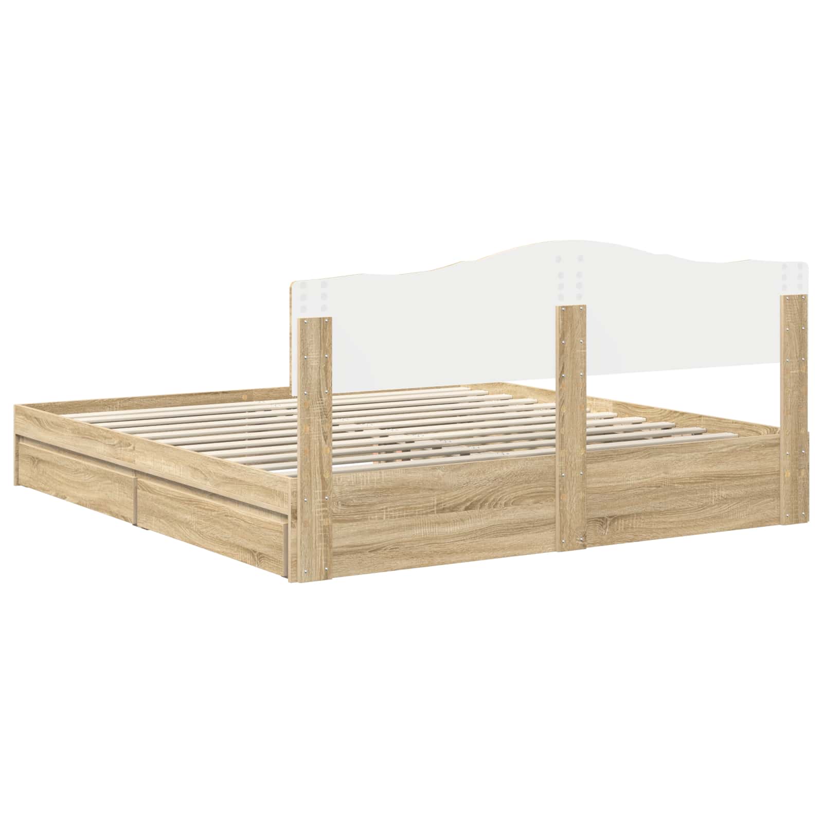 Opslag bed met lade Sonoma Eiken 180 x 200 cm Bewerkt hout | luizaXL | Dé meubelwinkel voor elk interieur Opslag bed met lade Sonoma Eiken 180 x 200 cm Bewerkt hout - Afbeelding 10