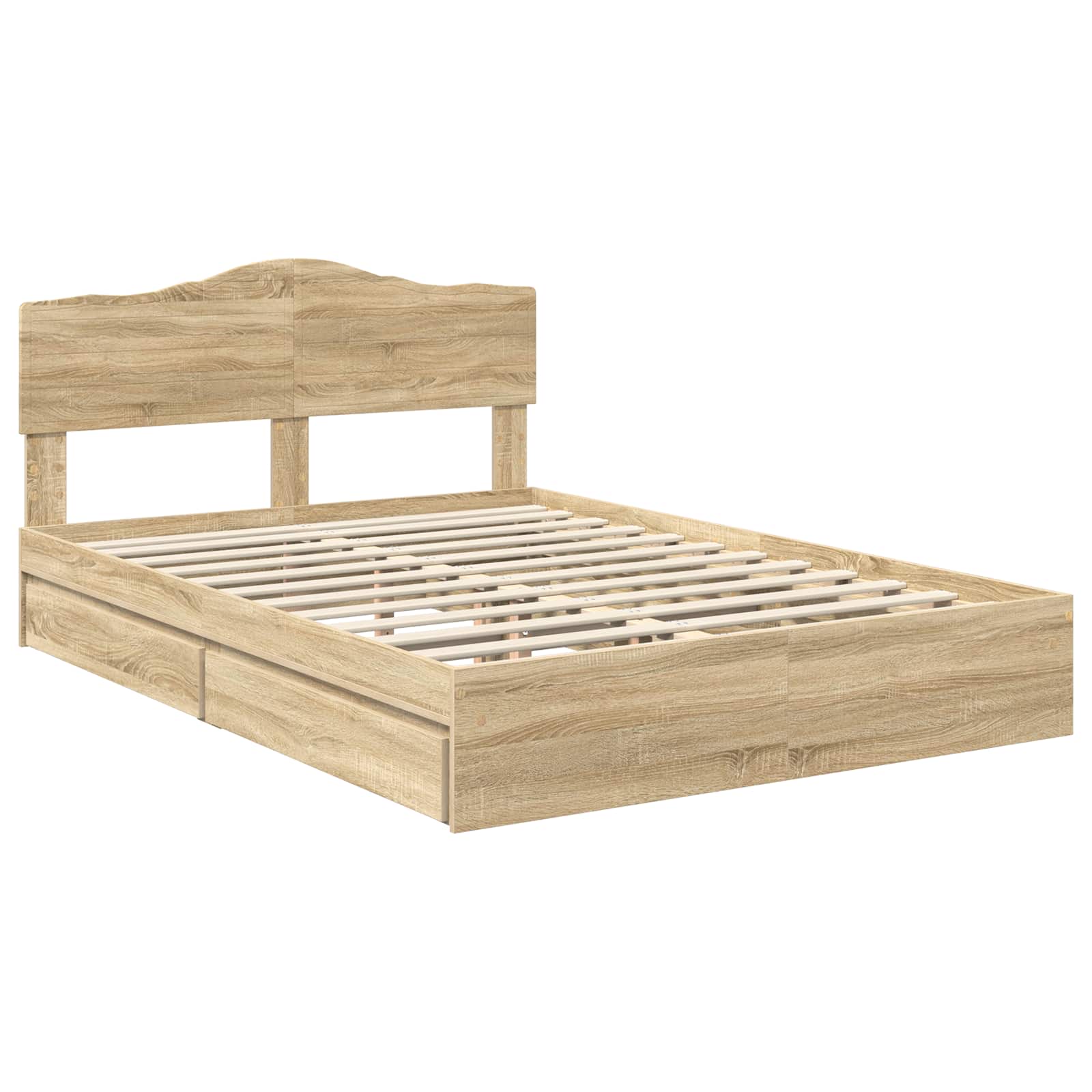 Opslag bed met lade Sonoma Eiken 160 x 200 cm Bewerkt hout | luizaXL | Dé meubelwinkel voor elk interieur Opslag bed met lade Sonoma Eiken 160 x 200 cm Bewerkt hout - Afbeelding 4