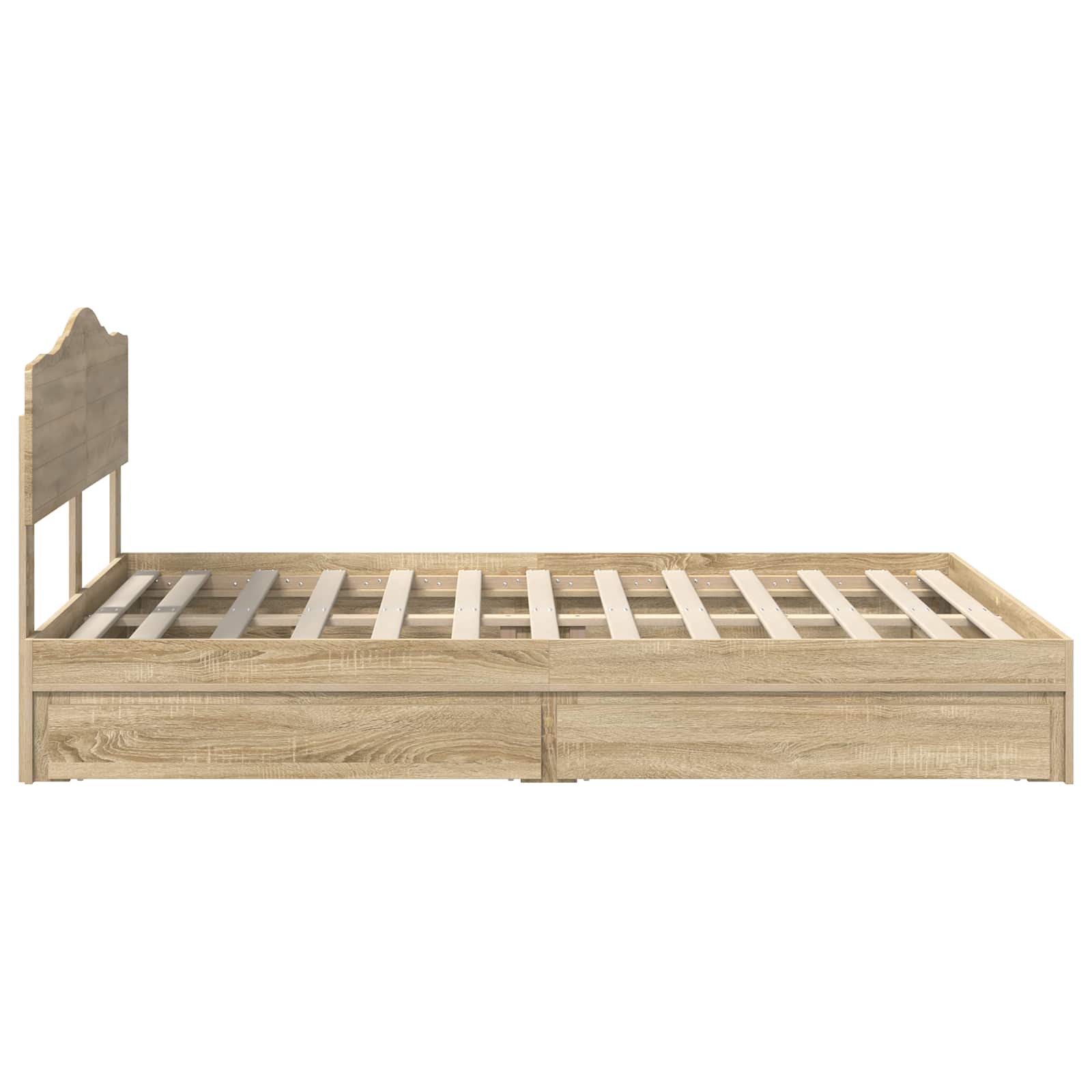 Opslag bed met lade Sonoma Eiken 160 x 200 cm Bewerkt hout | luizaXL | Dé meubelwinkel voor elk interieur Opslag bed met lade Sonoma Eiken 160 x 200 cm Bewerkt hout - Afbeelding 9