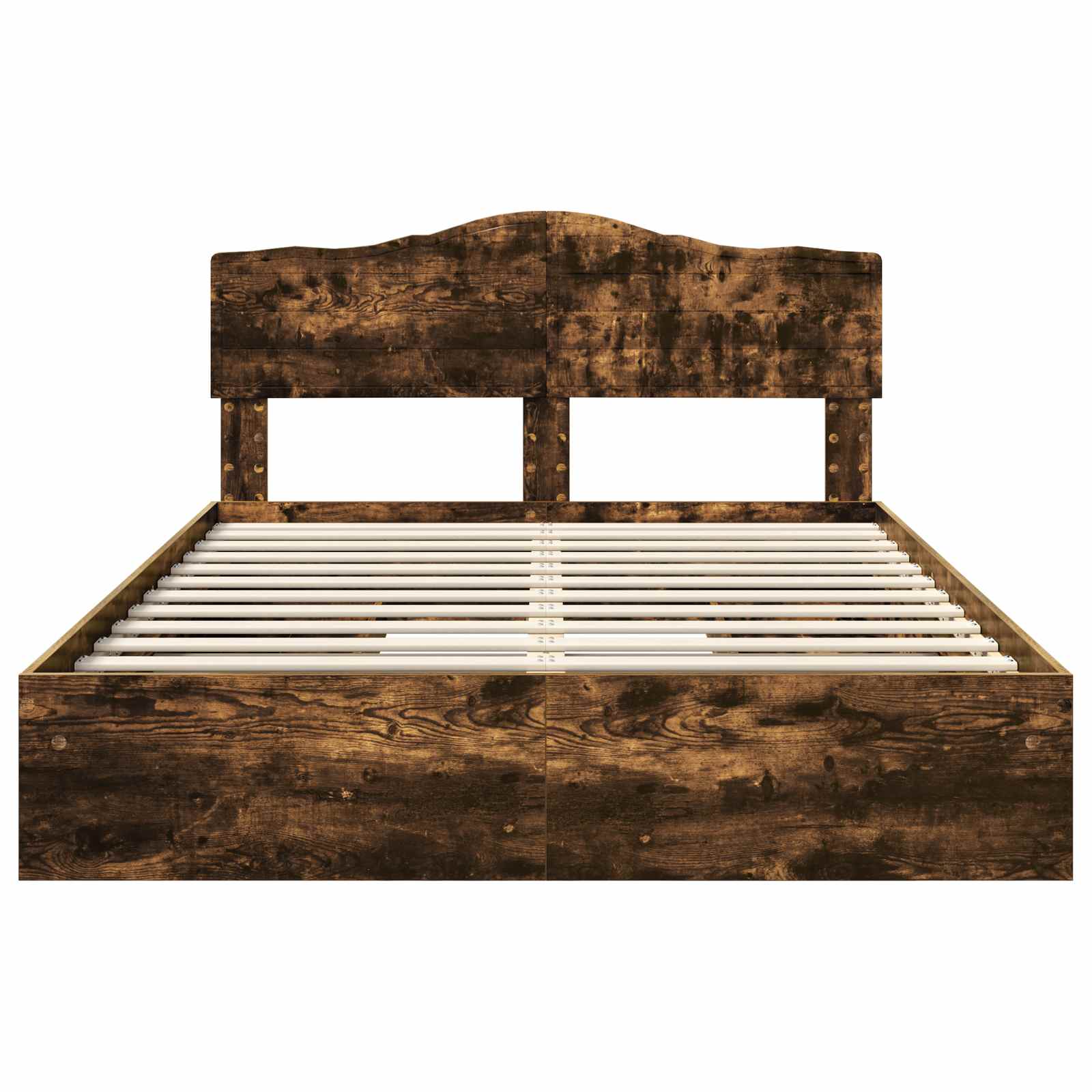 Opslag bed met lade Gerookt eiken 160 x 200 cm Bewerkt hout | luizaXL | Dé meubelwinkel voor elk interieur Opslag bed met lade Gerookt eiken 160 x 200 cm Bewerkt hout - Afbeelding 8