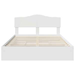 Postel s úložným prostorem Bílá 150 x 200 cm kompozitní dřevo - obrázek 8