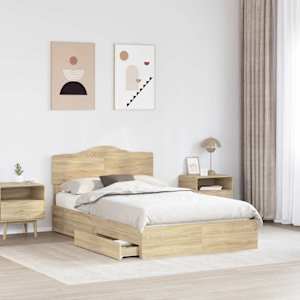Postel s úložným prostorem s čelo Sonoma dub 135 x 190 cm - obrázek 3