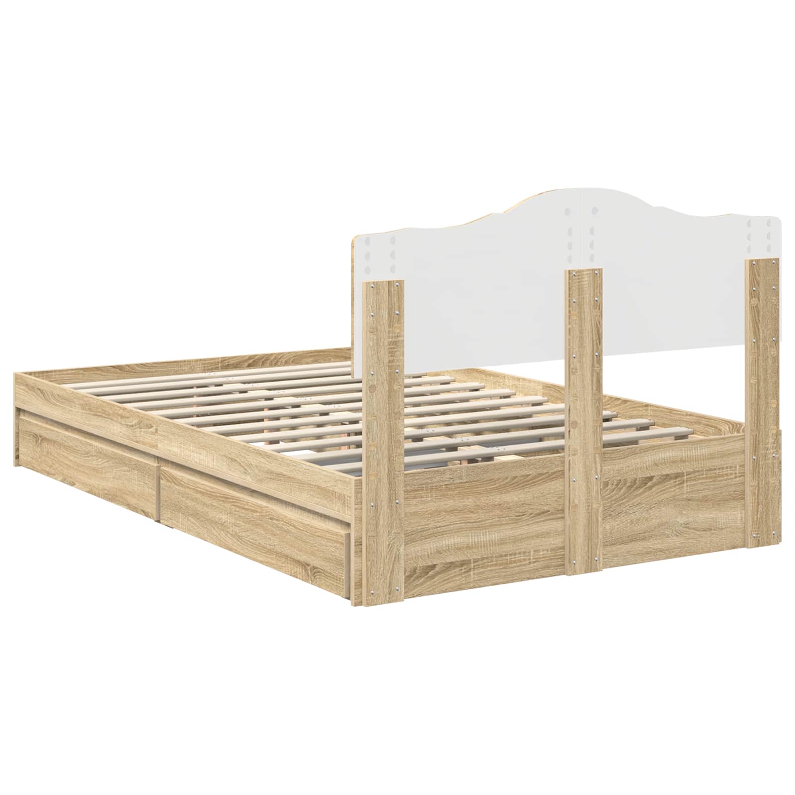 Opslag bed met lade Sonoma Eiken 135 x 190 cm Bewerkt hout | luizaXL | Dé meubelwinkel voor elk interieur Opslag bed met lade Sonoma Eiken 135 x 190 cm Bewerkt hout - Afbeelding 10