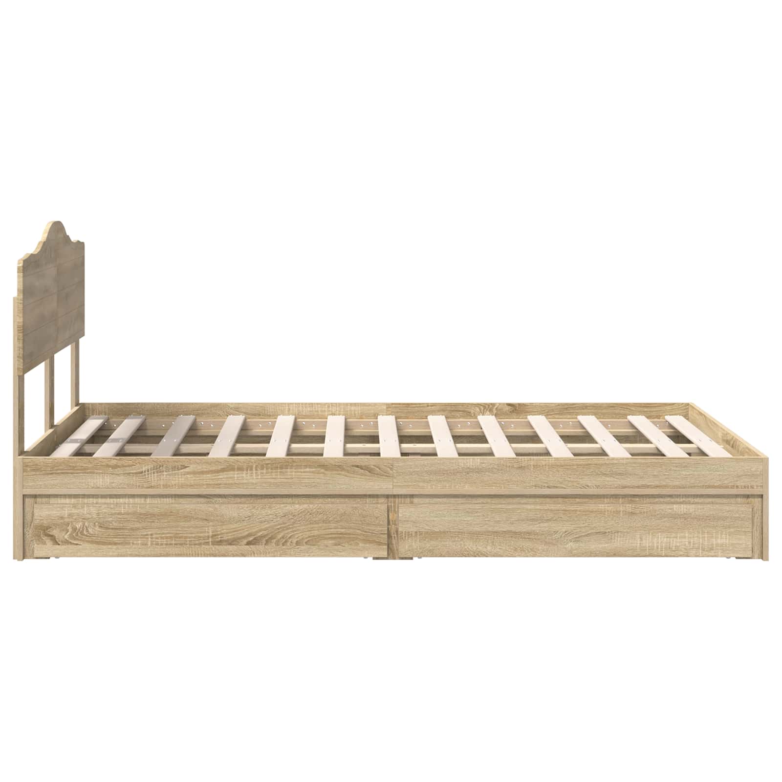 Opslag bed met lade Sonoma Eiken 135 x 190 cm Bewerkt hout | luizaXL | Dé meubelwinkel voor elk interieur Opslag bed met lade Sonoma Eiken 135 x 190 cm Bewerkt hout - Afbeelding 9